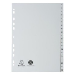 Intercalaires 20 touches A-Z Polypro