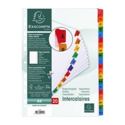Intercalaires carton A-Z