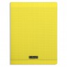 Cahier piqure 17*22 48p polypro JAUNE