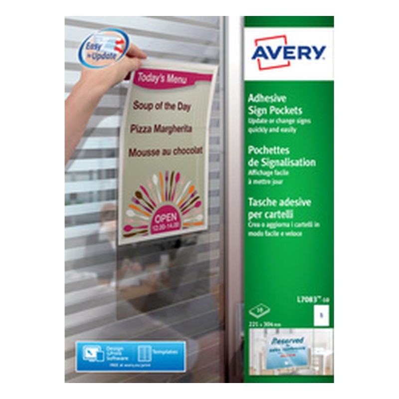 Pochette adhésive Avery de signalisation