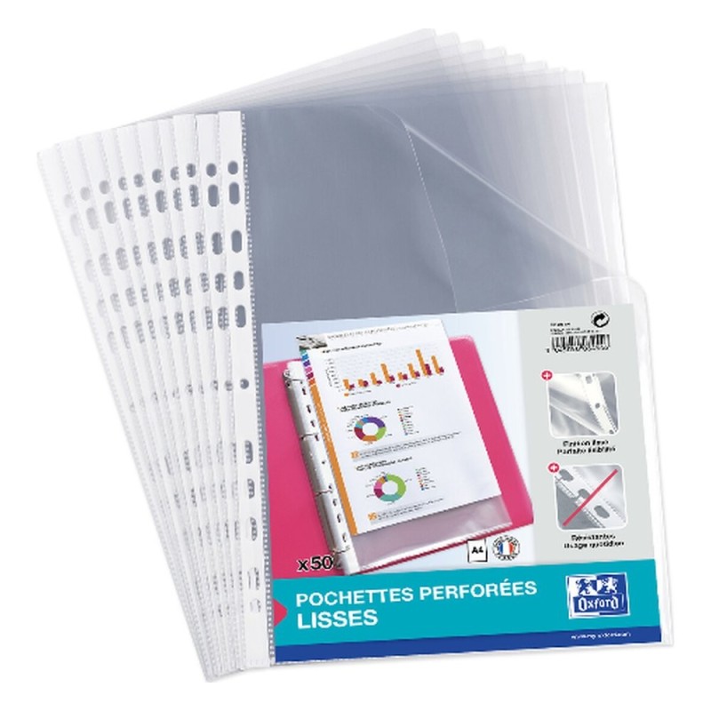 Pochette perforée lisse pqt de 50