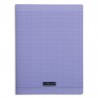 Cahier piqure 17*22 48p polypro BLEU