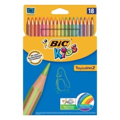 Crayons de couleurs BIC TROPICOLOR Poc.de 18