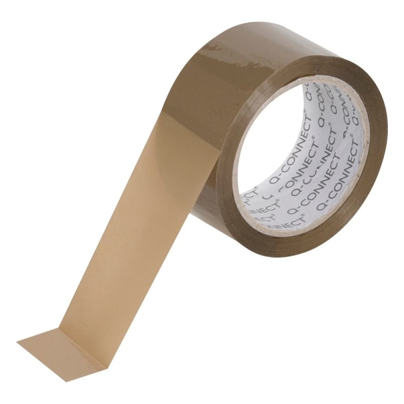 Ruban adhesif Q-Connect polypropylene 60 microns sans solvant recyclable silencieux 50mmx66m coloris havane