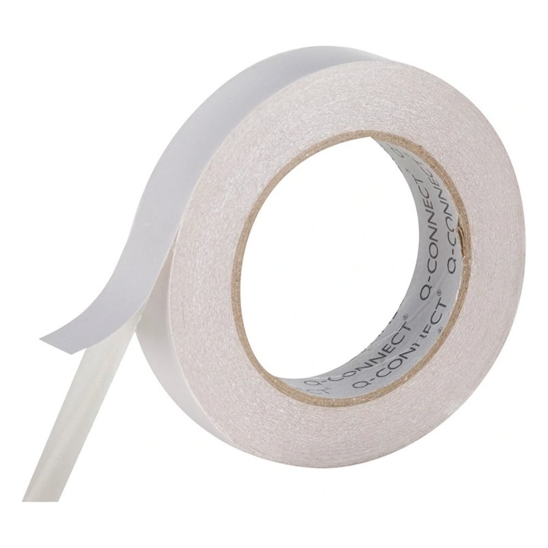 Ruban adhésif Q-Connect double face multiples fixations différents types surfaces 25mmx33m