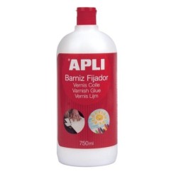 Vernis colle brillant sans solvant loisirs creatifs bidon 750ml Apli