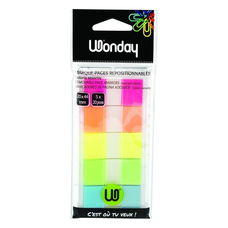 Post It marque-page fluotransparent JPC 2044 avec + distri
