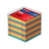 BLOC CUBE 650 feuilles de papier coloris assortis 90 x 90 mm