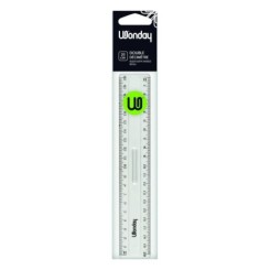 Règle plate 20 cm plastique 1 biseau gradué