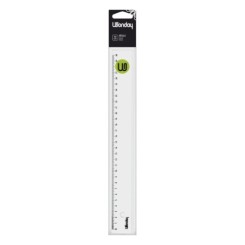 Règle plate 30 cm plastique 1 biseau gradué Wonday
