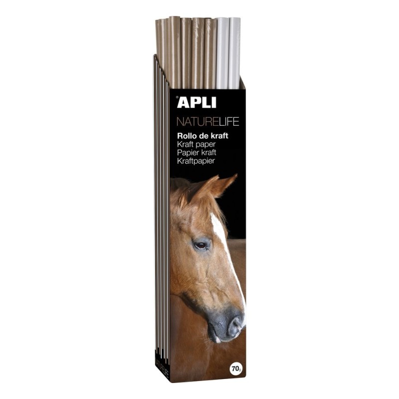 Papier Kraft couleurs assorties Nature Life 1 x 3 m 30 u