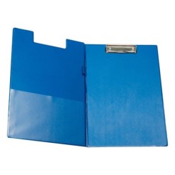 Porte-bloc Q-Connect plastique A4 210x297mm porte-stylo coloris Bleu