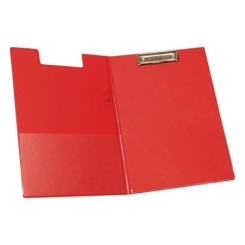 Porte-bloc Q-Connect plastique A4 210x297mm porte-stylo coloris Rouge