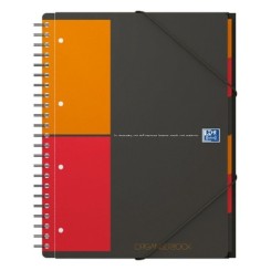 Cahier ORGANISERBOOK A4+ 5x5 160P dét. perf. + chemise à élasti